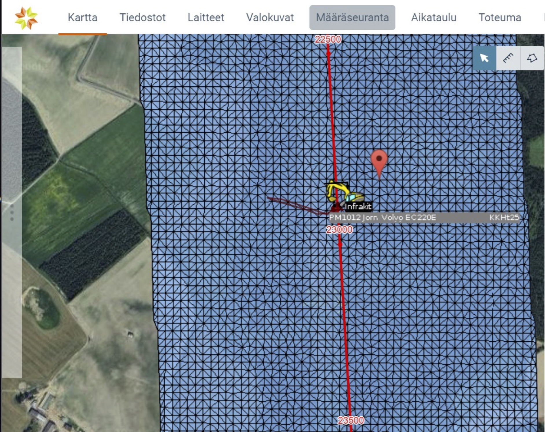 Kaltion ja Infrakitin kalustonhallintajärjestelmä
